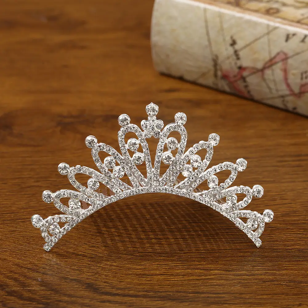 Bridal Crown Hair Accessory Silver Hairpin for Bun Hairstyle - Image 28