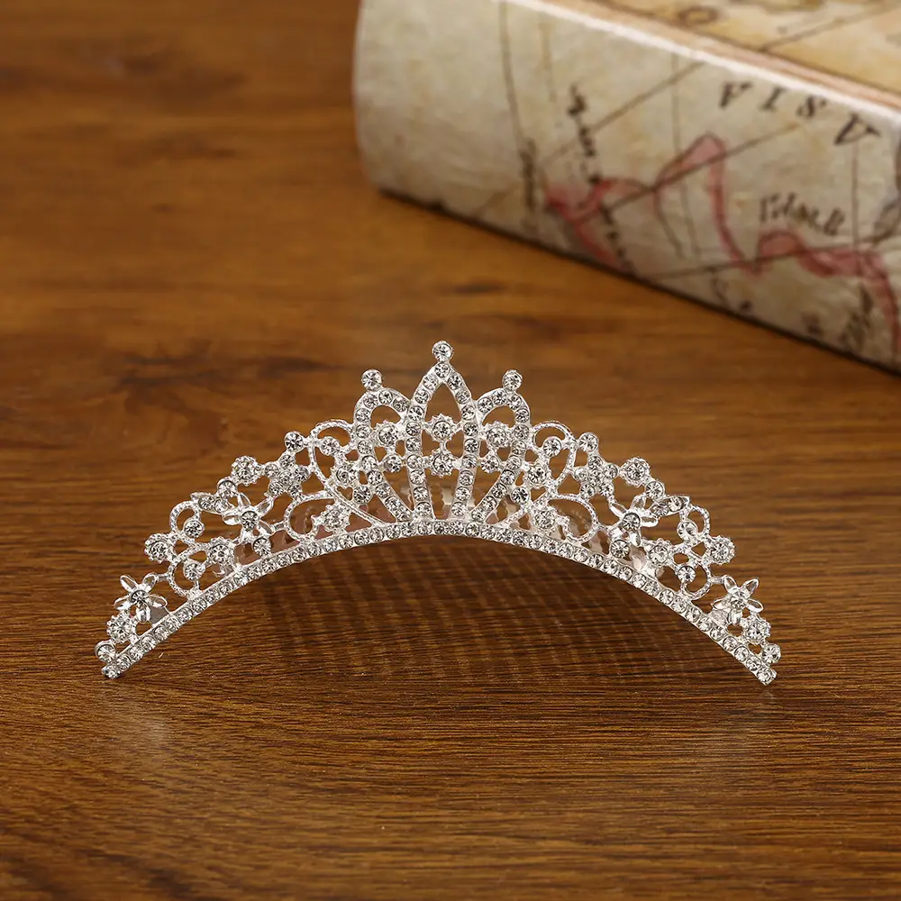 Bridal Crown Hair Accessory Silver Hairpin for Bun Hairstyle - Image 30