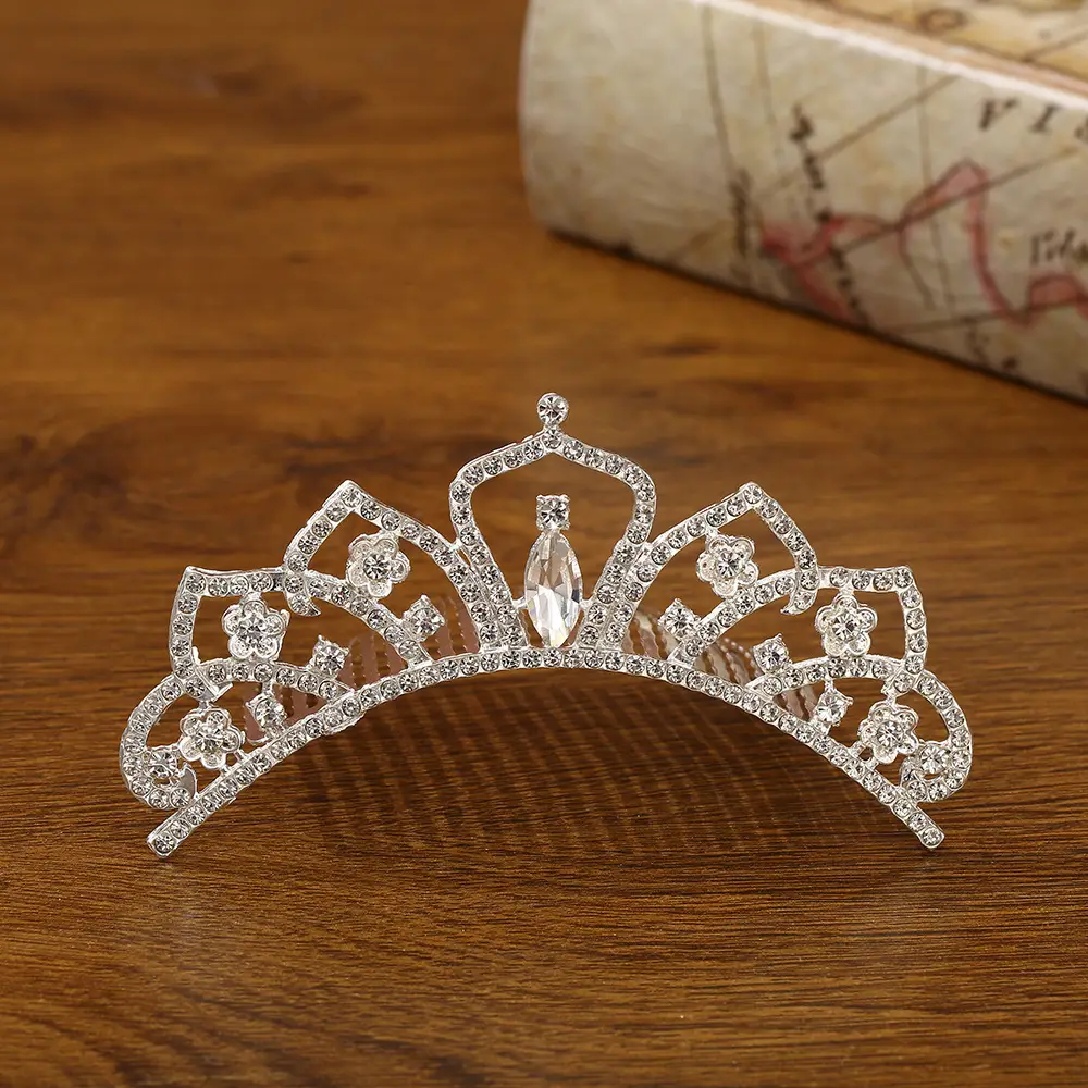Bridal Crown Hair Accessory Silver Hairpin for Bun Hairstyle - Image 35