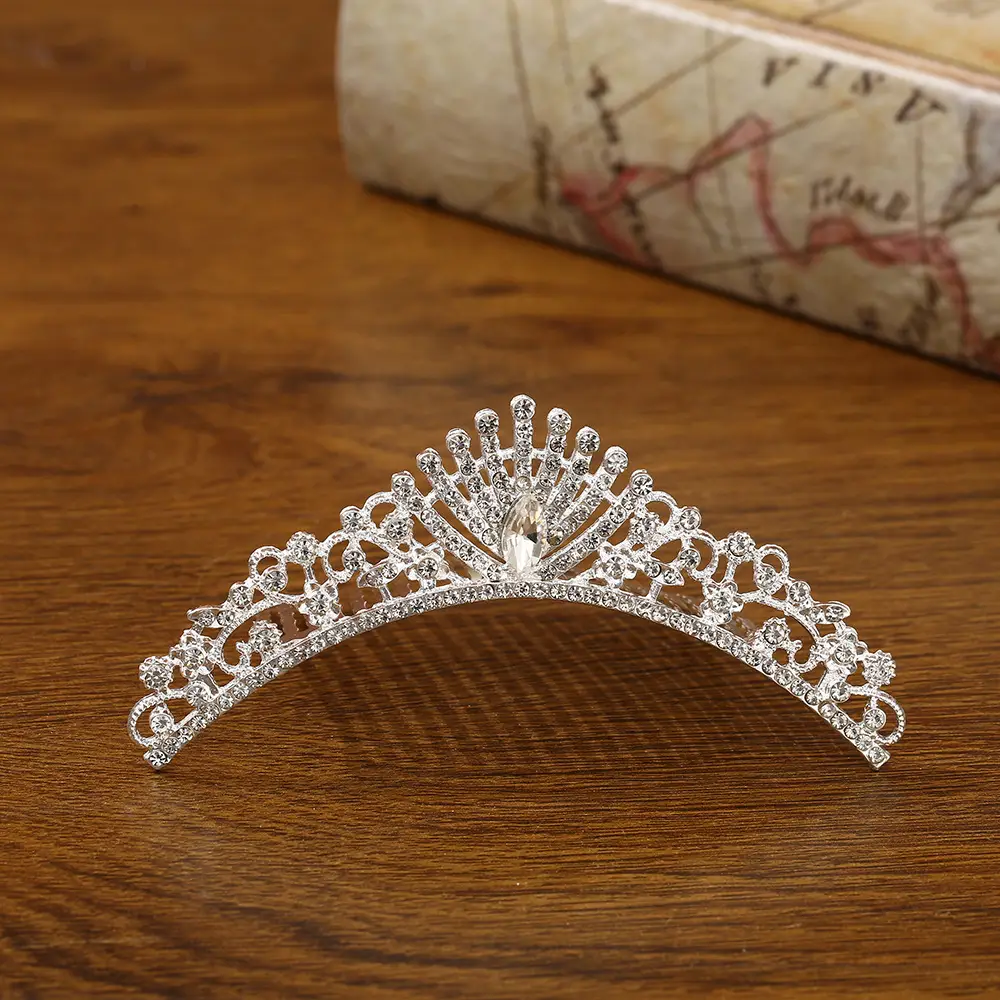 Bridal Crown Hair Accessory Silver Hairpin for Bun Hairstyle - Image 40
