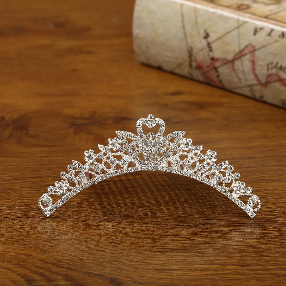 Bridal Crown Hair Accessory Silver Hairpin for Bun Hairstyle - Image 45