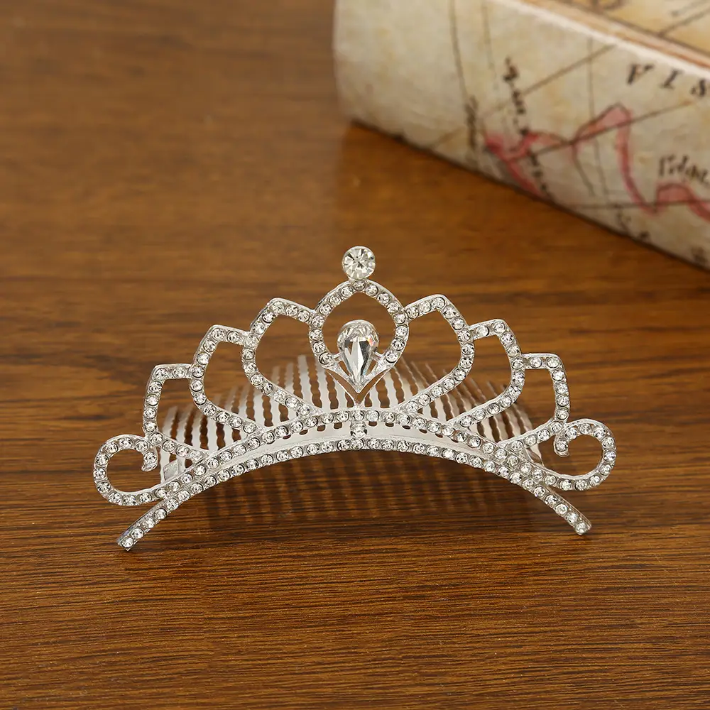 Bridal Crown Hair Accessory Silver Hairpin for Bun Hairstyle - Image 6