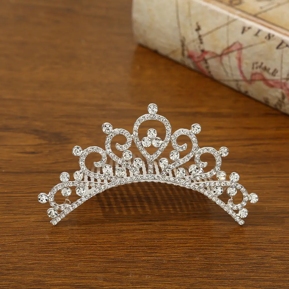 Bridal Crown Hair Accessory Silver Hairpin for Bun Hairstyle - Image 7