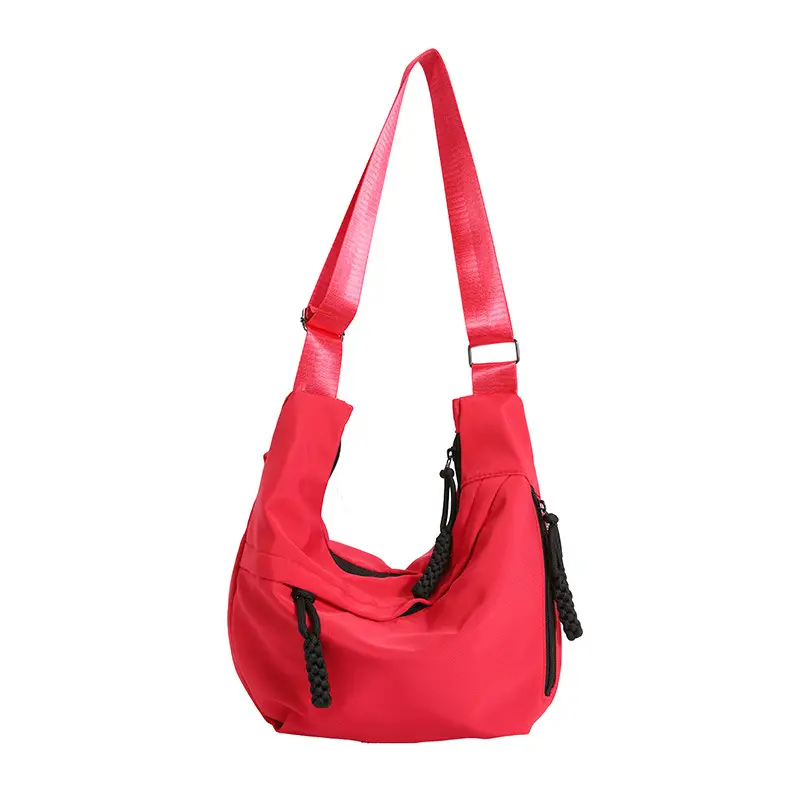 Women's White Korean Style Shoulder Bag with Zip Closure