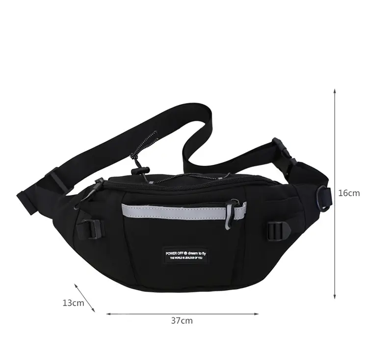 Men's Green Nylon Waist Crossbody Bag with Logo Print — feature 4