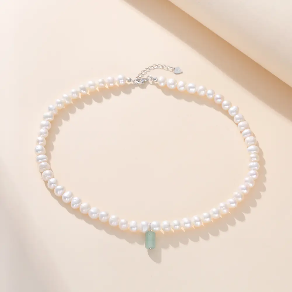 Natural Green Pearl Earrings for Women S925 Silver - Image 4