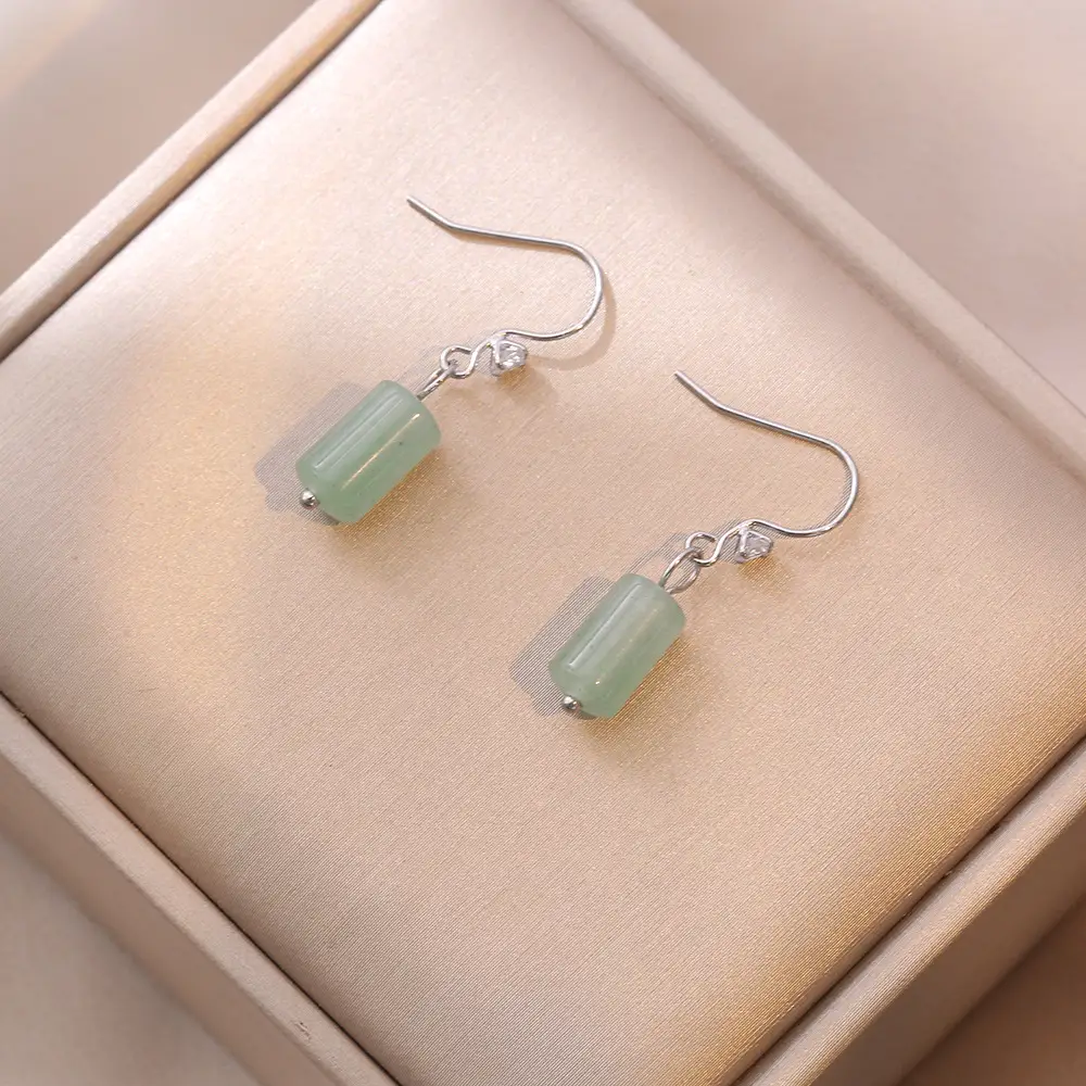 Natural Green Pearl Earrings for Women S925 Silver - Image 5