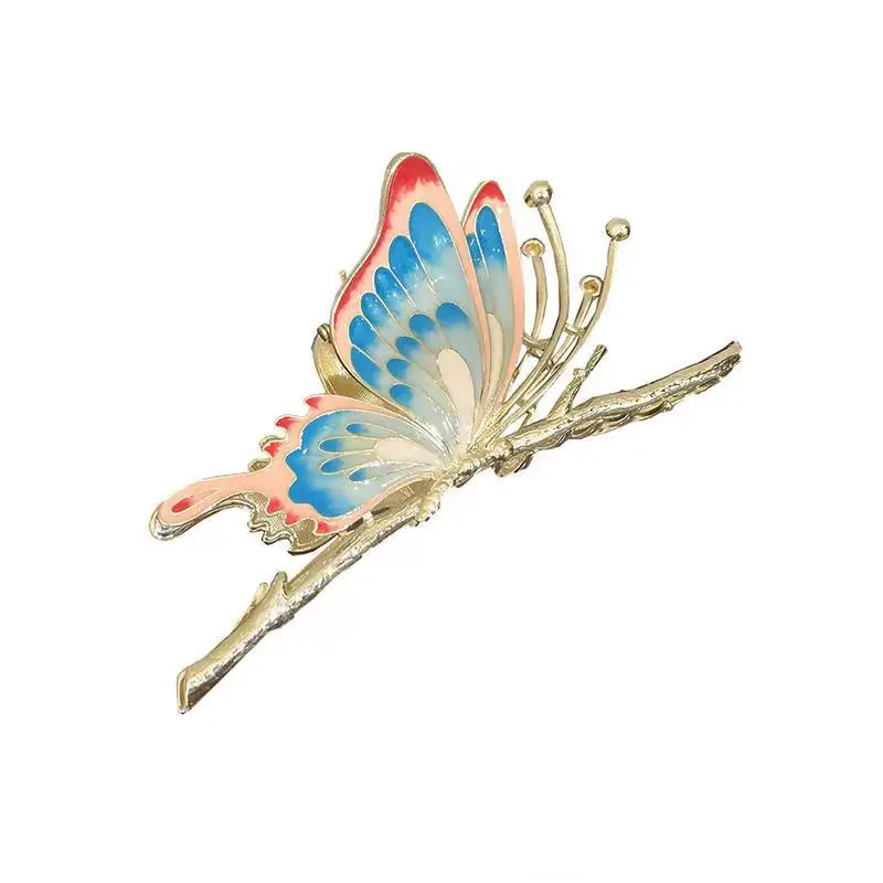 Chinese Butterfly Hairpin with Shark Design - Image 7