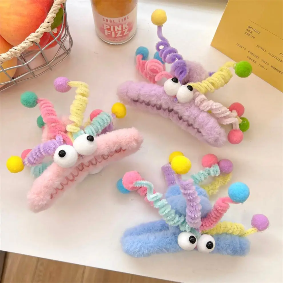 Plush Rainbow Twist Stick Hair Clip for Girls — feature 19