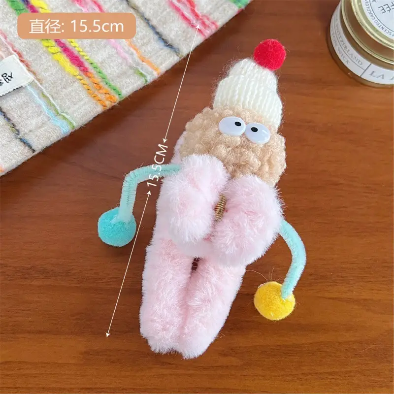 Plush Rainbow Twist Stick Hair Clip for Girls - Image 11