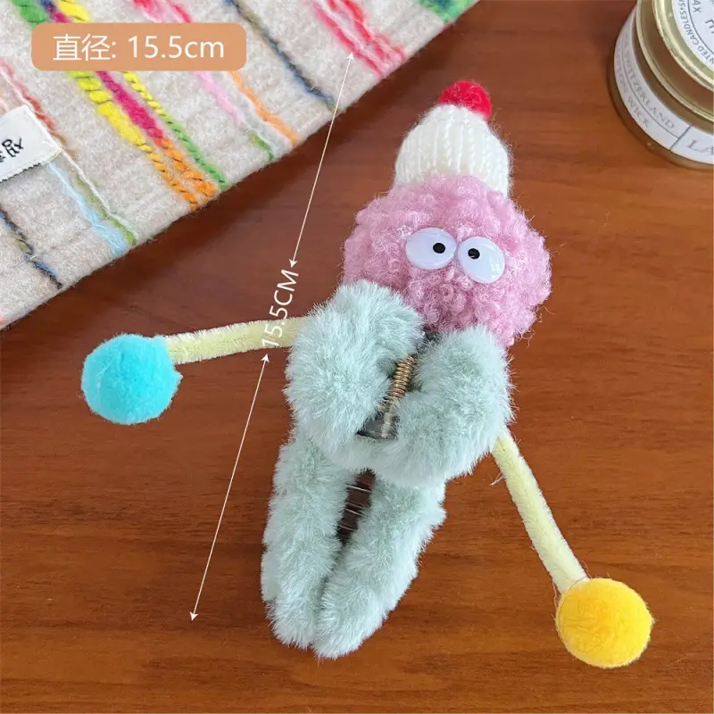 Plush Rainbow Twist Stick Hair Clip for Girls - Image 12