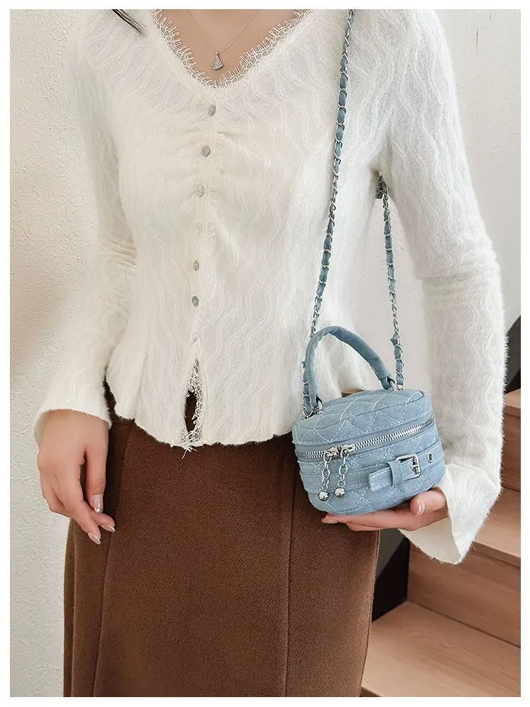 Children's Denim Shoulder Messenger Bag Mini All-Match — feature 12