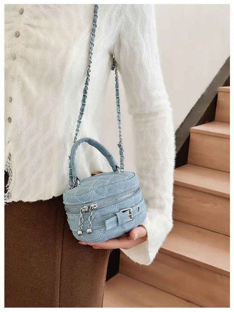 Children's Denim Shoulder Messenger Bag Mini All-Match — feature 14