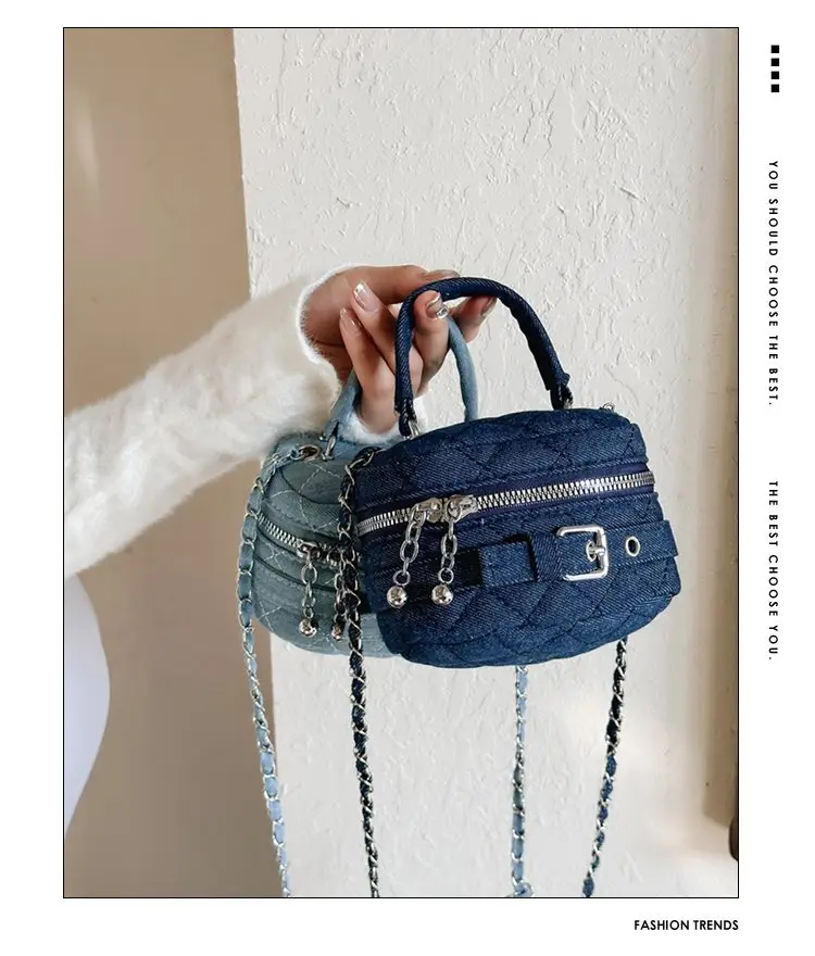 Children's Denim Shoulder Messenger Bag Mini All-Match — feature 2