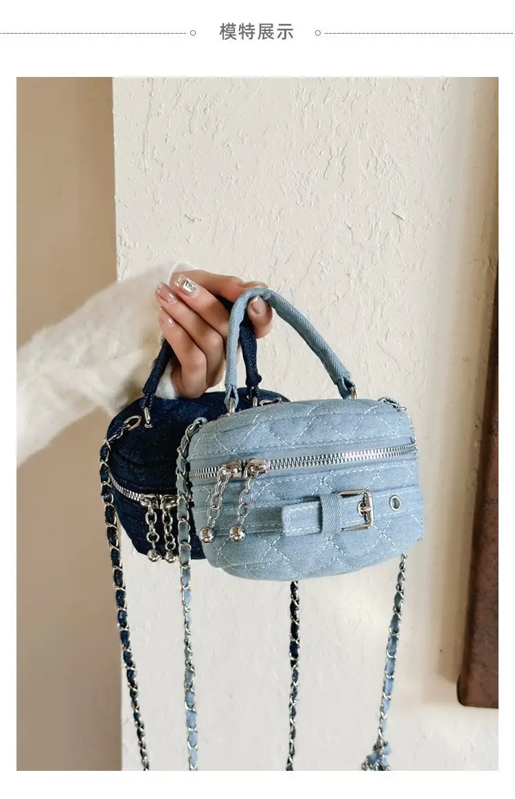 Children's Denim Shoulder Messenger Bag Mini All-Match — feature 3
