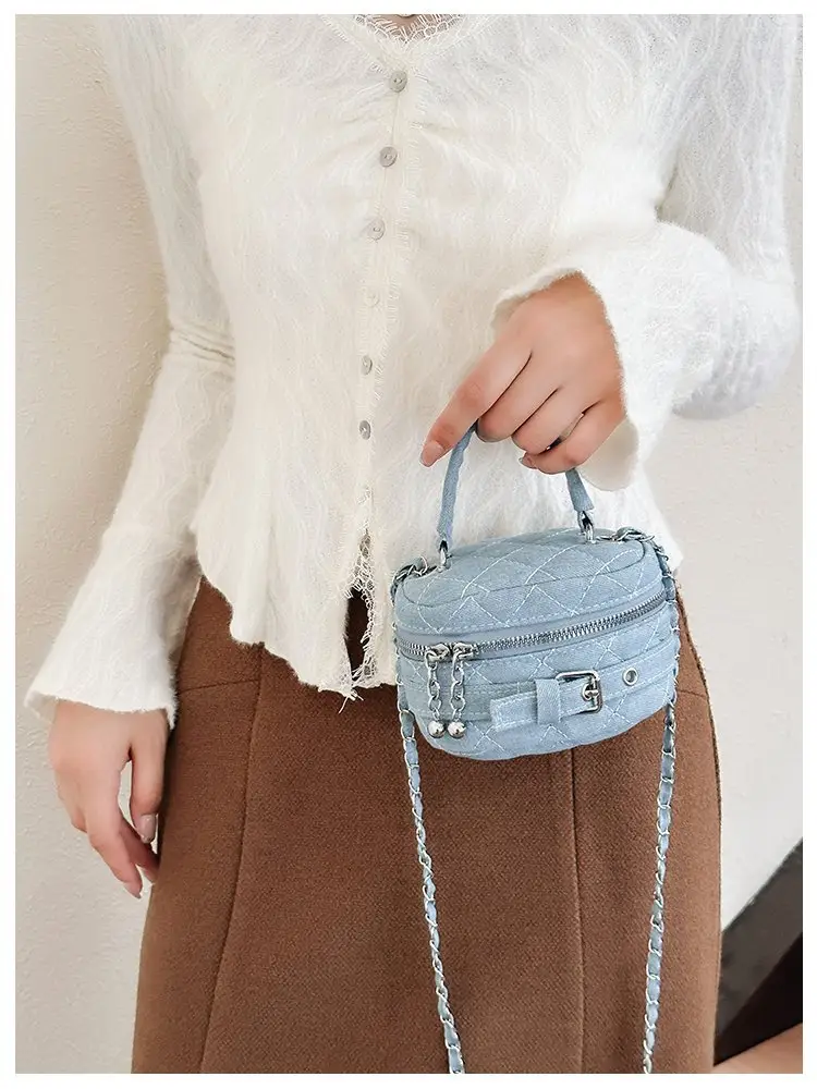 Children's Denim Shoulder Messenger Bag Mini All-Match — feature 4