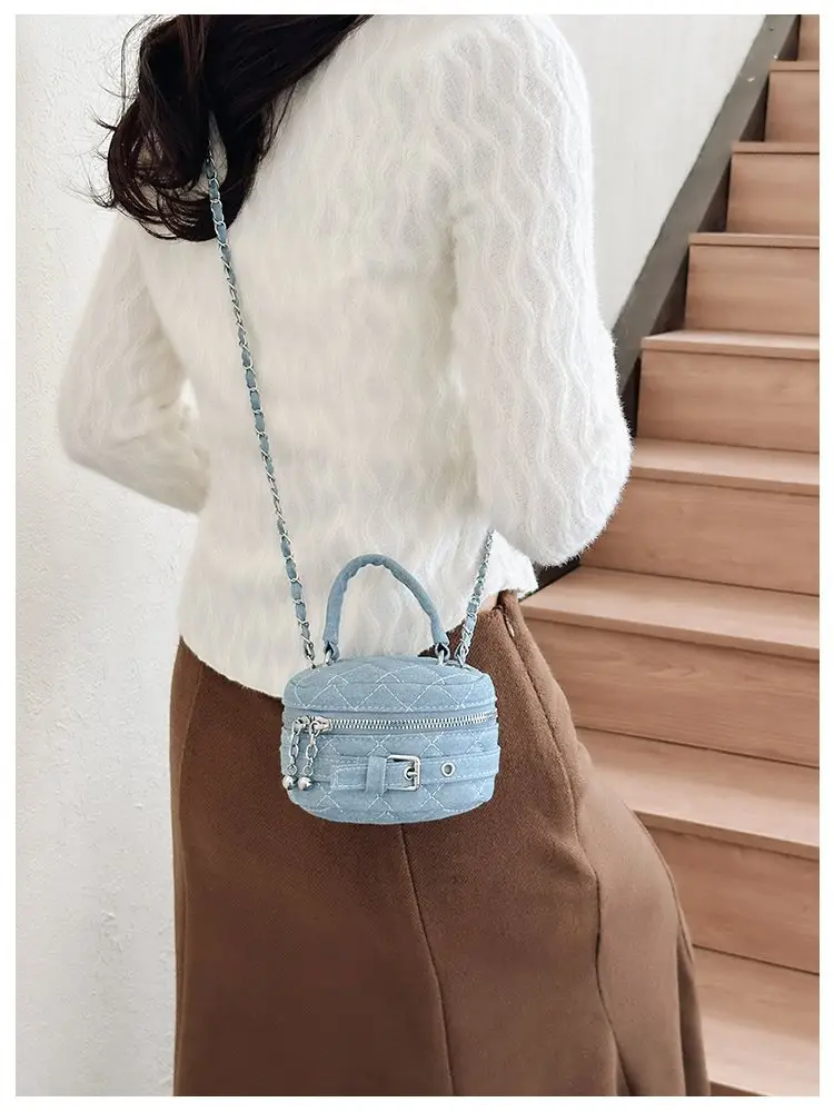 Children's Denim Shoulder Messenger Bag Mini All-Match — feature 8