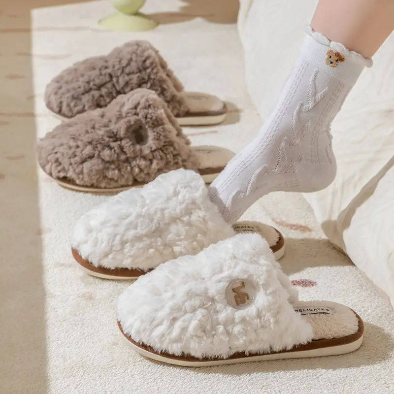 Cixi Cotton Slippers Women's Spring and Autumn Winter Indoor Home Non-slip Moon Shoes Thick Sole Warm Couple Men - Image 8