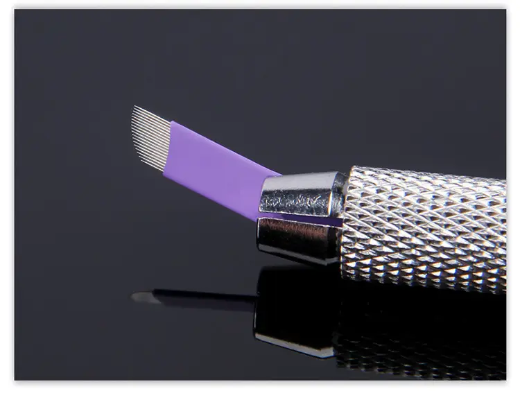 Purple Leather Eyebrow Embroidery Needle 0.15mm — feature 7
