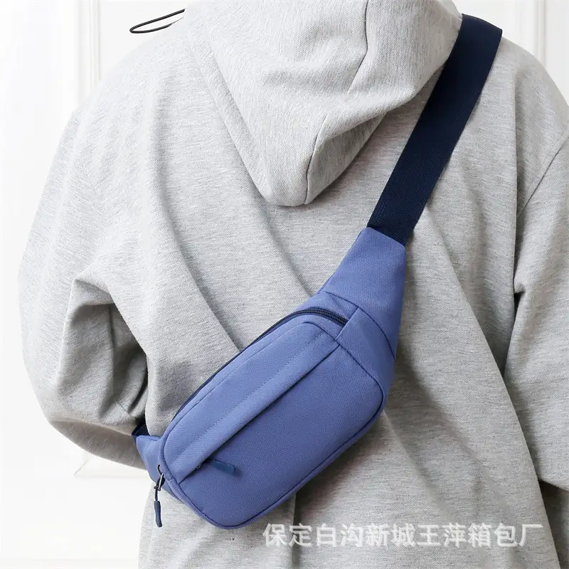 Blue Korean Style Waist Bag for Men Women - Image 8