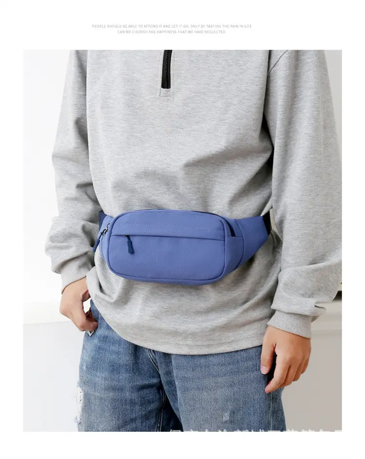 Blue Korean Style Waist Bag for Men Women — feature 28