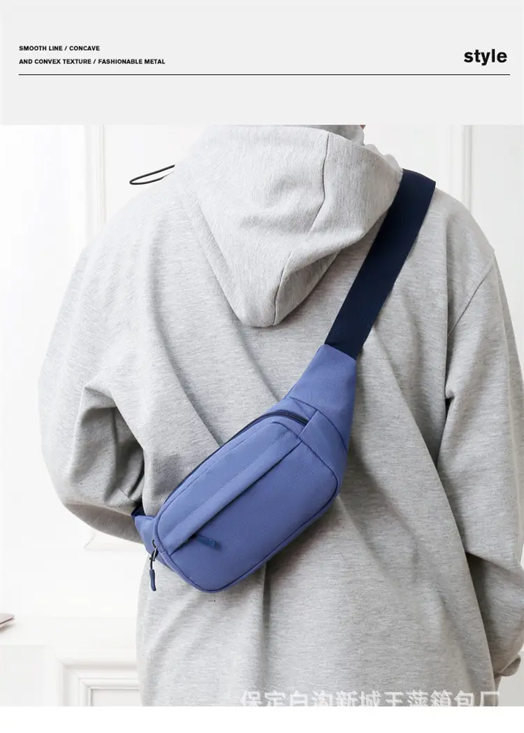 Blue Korean Style Waist Bag for Men Women — feature 30