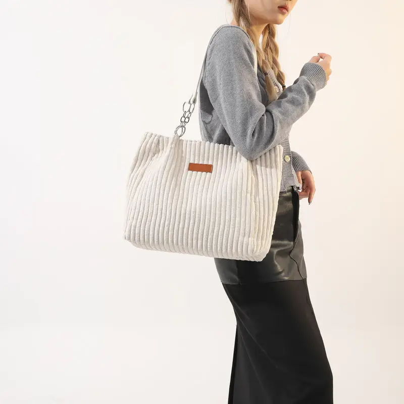 Green Velvet Shoulder Bag for Women Large Capacity