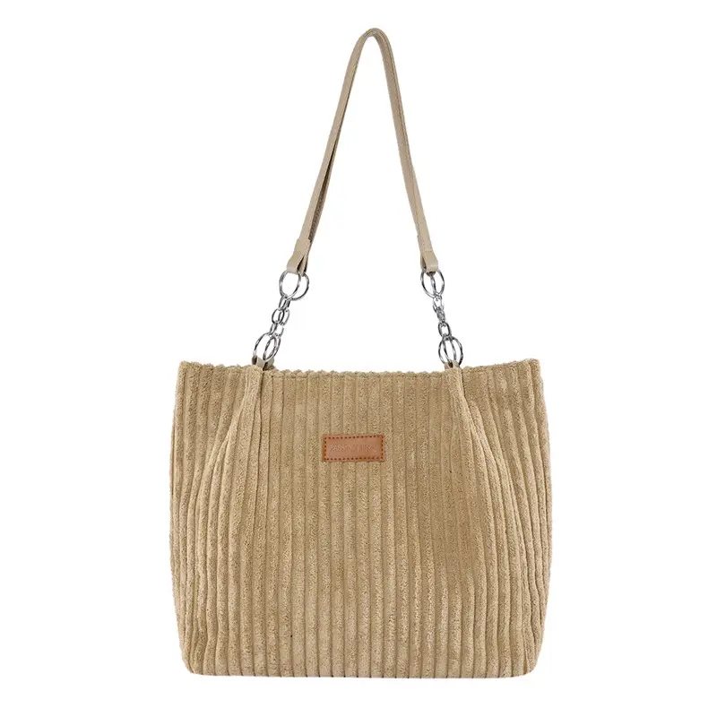 Green Velvet Shoulder Bag for Women Large Capacity
