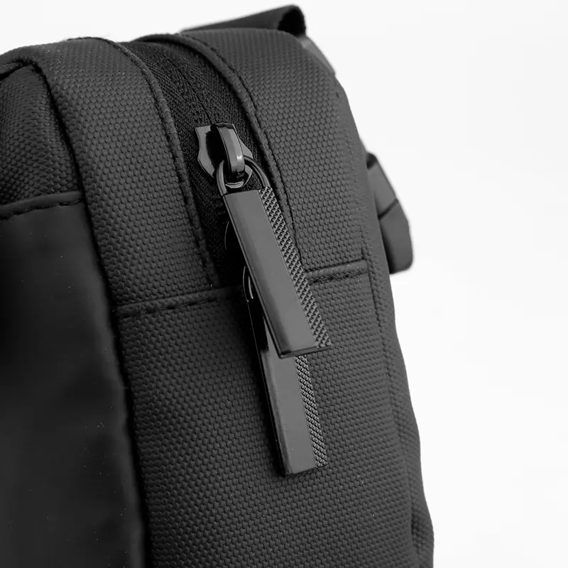 Men's Lightweight Korean Messenger Bag Black Multi Layer — feature 11