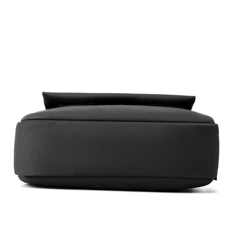 Men's Lightweight Korean Messenger Bag Black Multi Layer — feature 14
