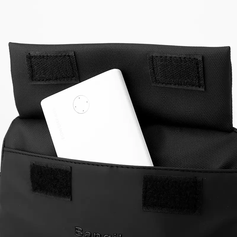 Men's Lightweight Korean Messenger Bag Black Multi Layer — feature 9