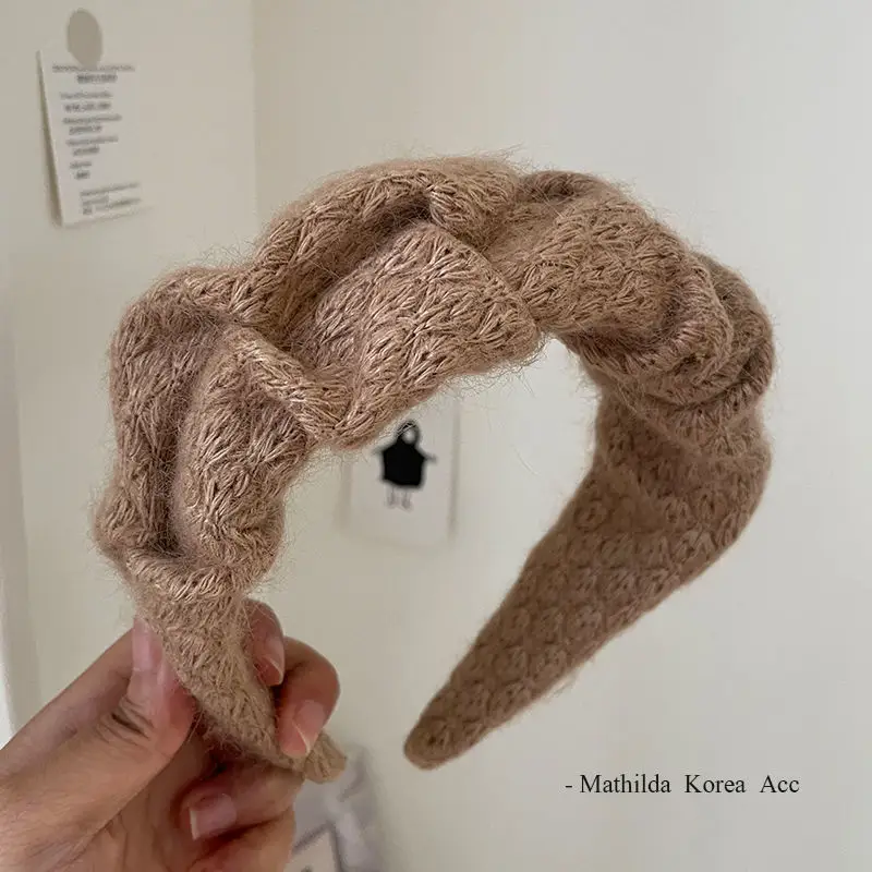 Blue Fleece Faux Fur Headband for Women — feature 4
