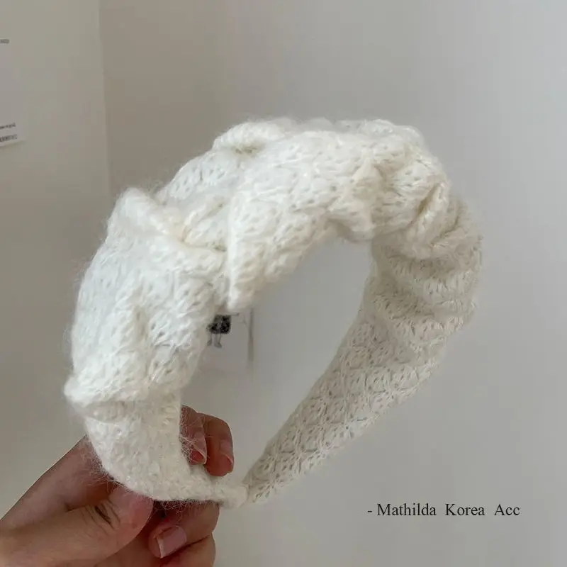 Blue Fleece Faux Fur Headband for Women — feature 5