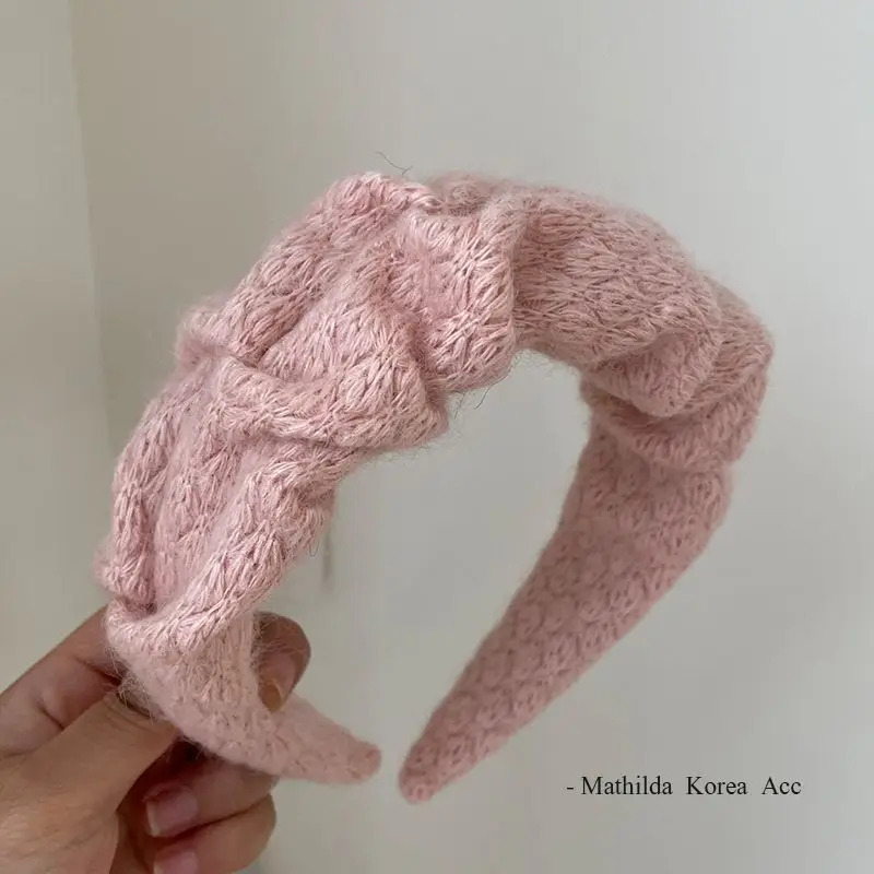 Blue Fleece Faux Fur Headband for Women — feature 6