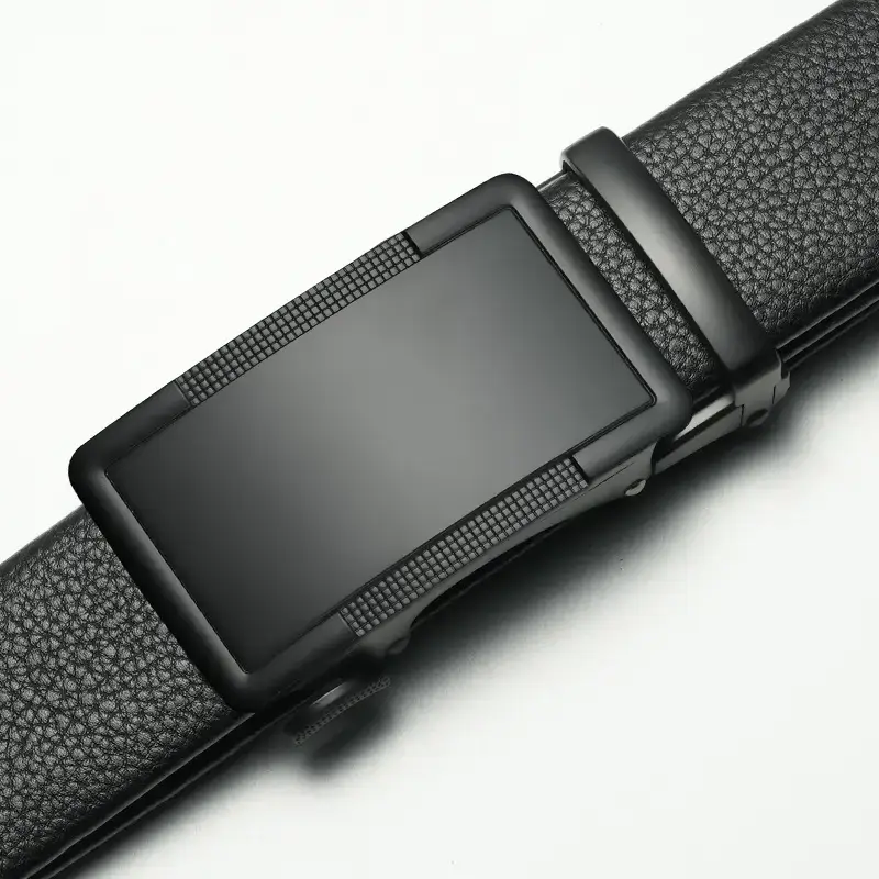 New Men's Leather Belt with Automatic Buckle - Image 2