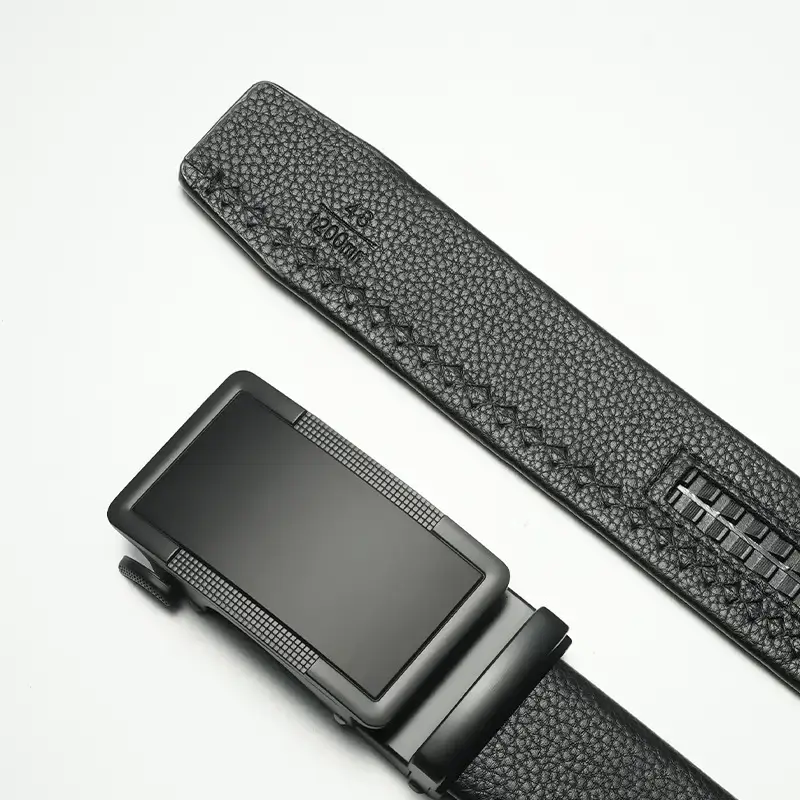 New Men's Leather Belt with Automatic Buckle - Image 3