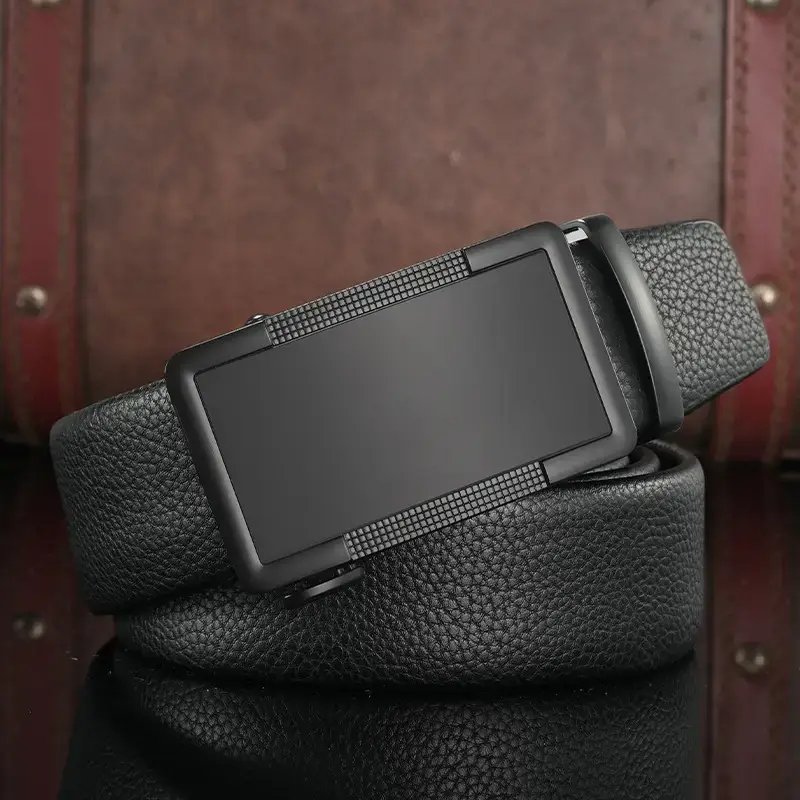 New Men's Leather Belt with Automatic Buckle - Image 4