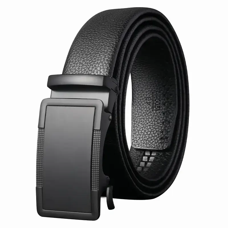 New Men's Leather Belt with Automatic Buckle - Image 6