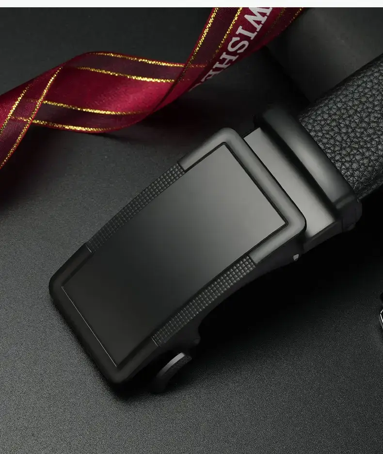 New Men's Leather Belt with Automatic Buckle — feature 15