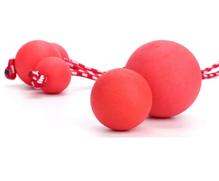 Dog training ball pet bite-resistant ball solid rubber elastic ball rope pet toy with rope elastic ball — feature 10