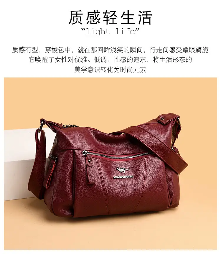 Purple Leather Shoulder Bag for Women 2023 — feature 3