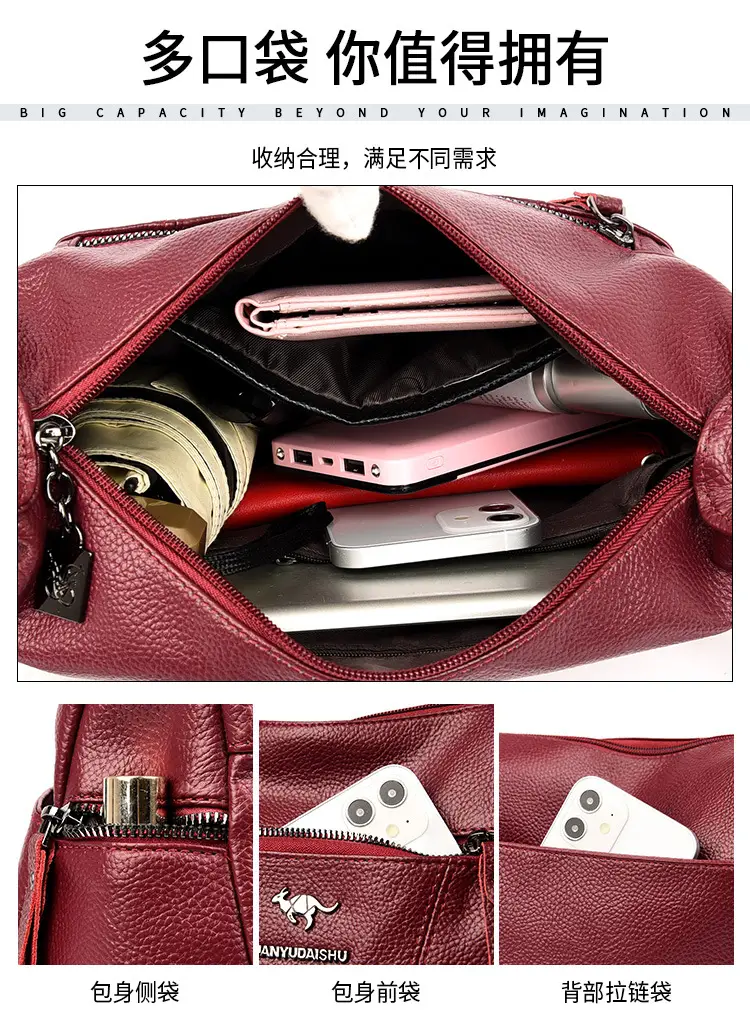 Purple Leather Shoulder Bag for Women 2023 — feature 7