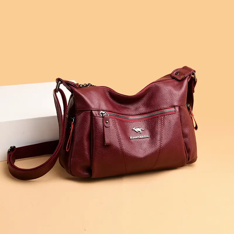 Purple Leather Shoulder Bag for Women 2023 - Image 2