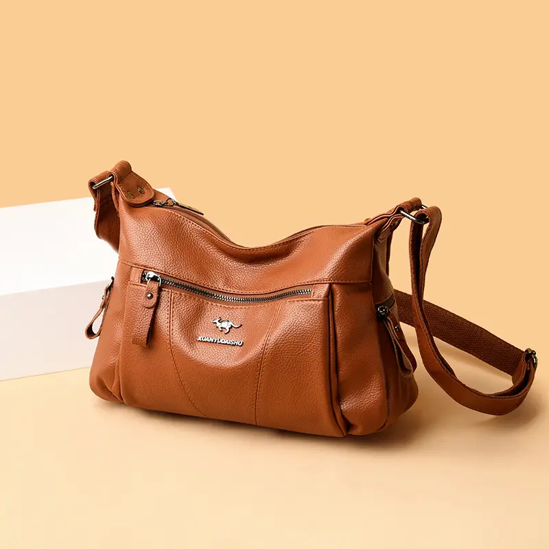 Purple Leather Shoulder Bag for Women 2023 - Image 4