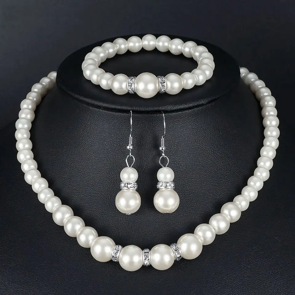 ABS Pearl Jewelry Set for Women Wedding Photo Accessories — feature 4
