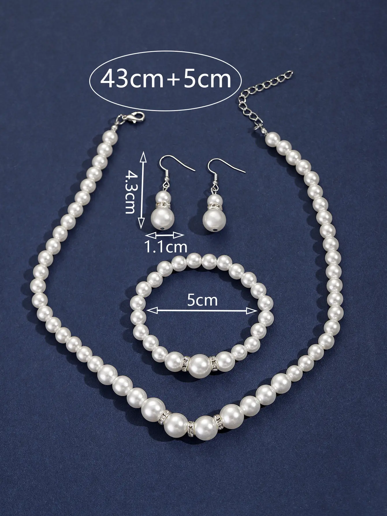 ABS Pearl Jewelry Set for Women Wedding Photo Accessories — feature 7