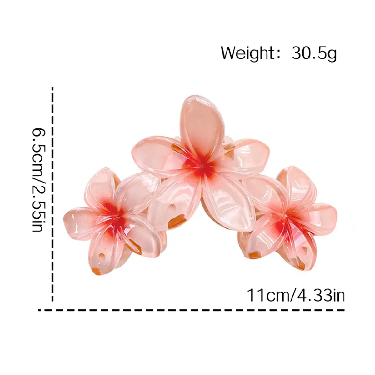 Candy Color Flower Hairclip Large Egg Flower Grab Clip Back of Head Disc Hair Shark Clip Seaside Vacation Hair Accessories Headwear