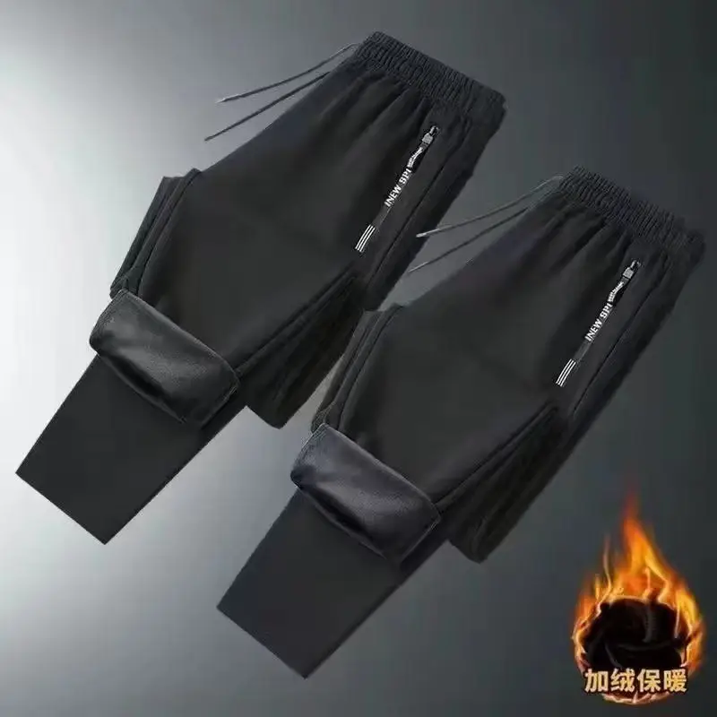Men Fleece Thermal Trousers Grey Ankle Tie — feature 2