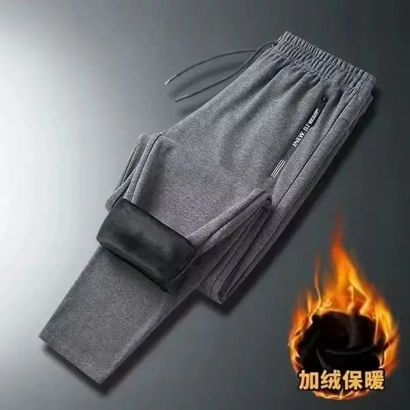 Men Fleece Thermal Trousers Grey Ankle Tie — feature 7