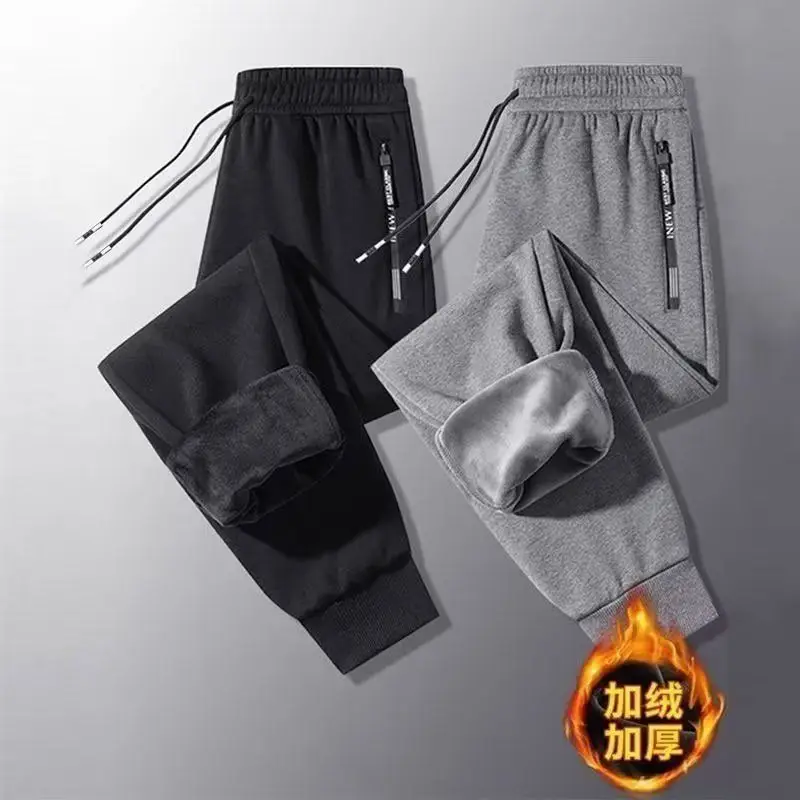 Men Fleece Thermal Trousers Grey Ankle Tie — feature 9